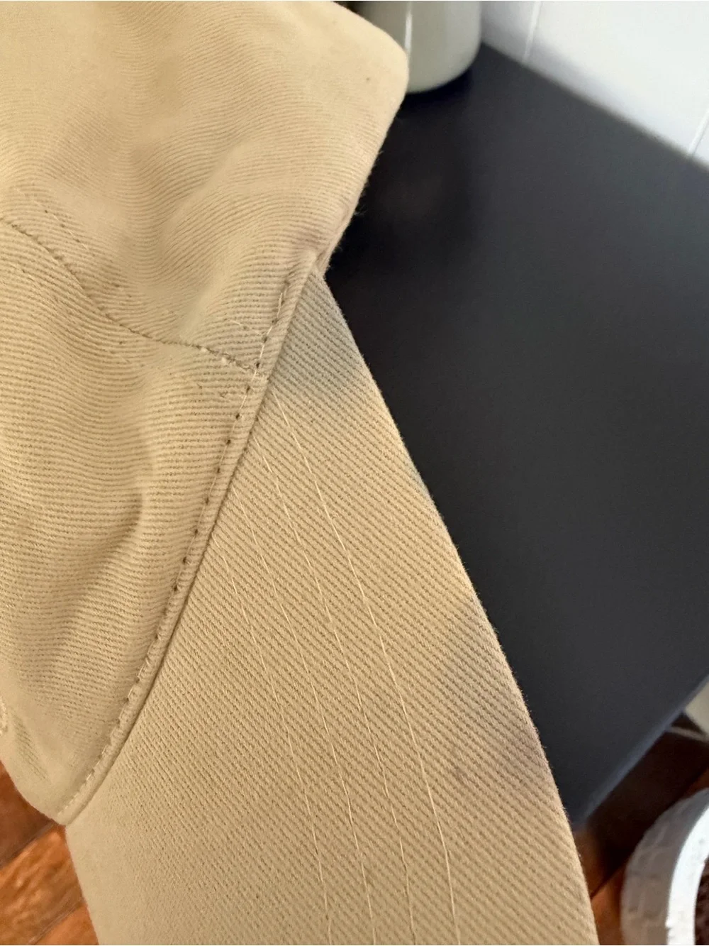 Anine Bing Beige Monogram Baseball Cap with AB Logo
